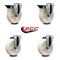 Service Caster 5'' Nylon Wheel Swivel Bolt Hole Caster Set with 2 Posi Lock Brakes, 4PK SCC-BH20S514-NYS-PLB-2-S-2 - alternate 6